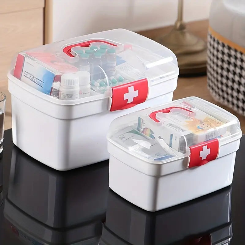 Dispensary Medicine Box, Portable Multipurpose Family First Aid Kit Box, Medical Storage Organizer Bins Container, Double Layer Drug Case, Dormitory Baby Medicine Storage Box Dispensary Medicine Box, Portable Multipurpose Family First Aid Kit Box, Medical Storage Organizer Bins Container, Double Layer Drug Case, Dormitory Baby Medicine Storage Box